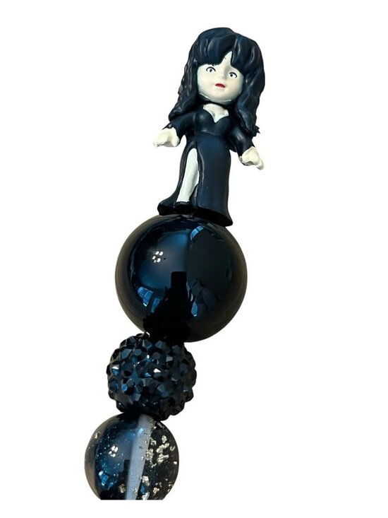 Disney Other - Elvira Mistress of the Dark Doorables Custom Beaded Pen Handmade New